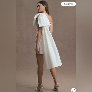 BHLDN/Anthropologie Sachin & Babi Pippa One Shoulder Pearl-Embellished MiniDress